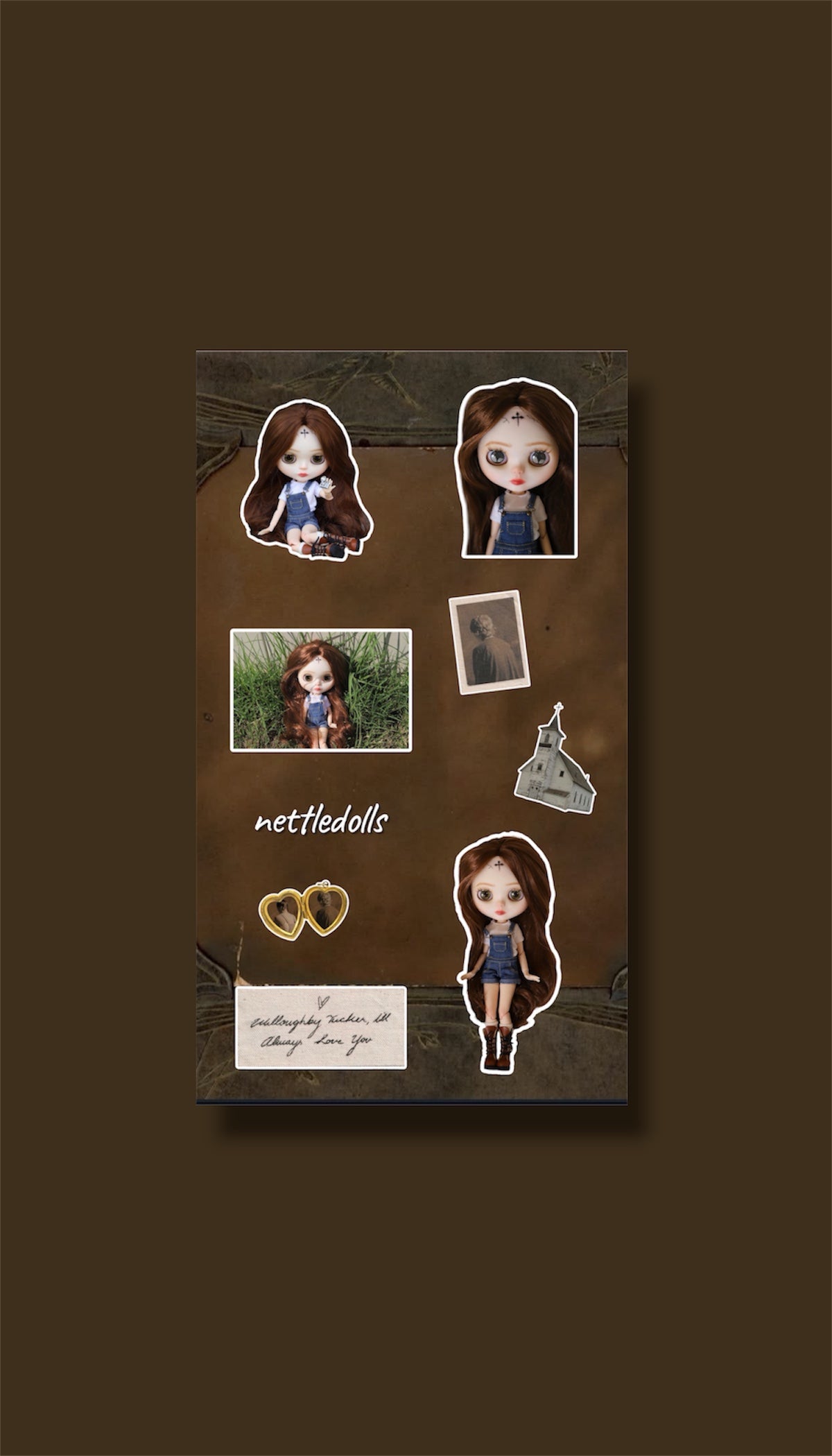 nettledolls - ethel sticker sheet